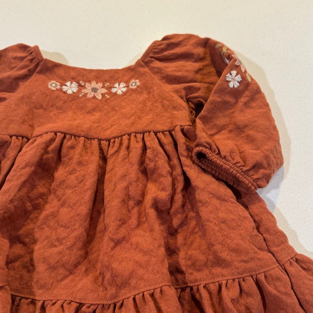 Little Co by Lauren Conrad Baby Girl 6M Copper Fall Dress - Picture 6 of 6
